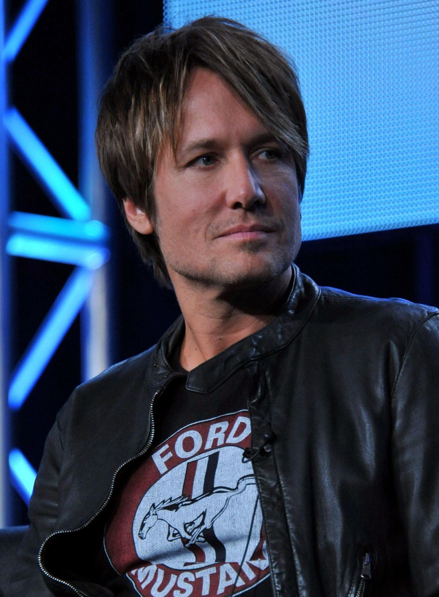 Judge Keith Urban is seen during the panel of "American Idol" at the FOX Winter 2014 TCA, on Monday, Jan. 13, 2014, at the Langham Hotel in Pasadena, Calif. (Photo by Richard Shotwell/Invision/AP)