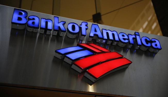 ** FILE ** In this Tuesday, Jan. 14, 2014, photo, a Bank of America sign is displayed in Philadelphia. (AP Photo/Matt Rourke)