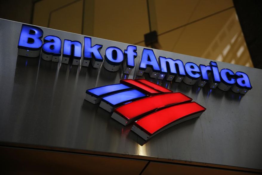 ** FILE ** In this Tuesday, Jan. 14, 2014, photo, a Bank of America sign is displayed in Philadelphia. (AP Photo/Matt Rourke)