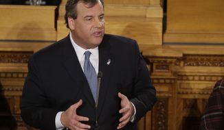 New Jersey Gov. Chris Christie delivers his State Of The State address at the Statehouse, Tuesday, Jan. 14, 2014, in Trenton, N.J. (AP Photo/Mel Evans)