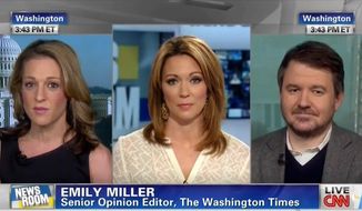 Emily Miller on CNN. Jan. 16, 2013.