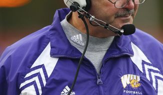 ADVANCE FOR WEEKEND EDITIONS, JAN. 18-19 - FILE - This Nov. 10, 2007 file photo provided by Western Illinois University show head football coach Don Patterson, in Macomb, Ill. UConn coach Bob Diaco&#x27;s new associate head coach is a cancer survivor who gave Diaco his first full-time coaching job. But the 40-year-old Diaco says he didn&#x27;t bring in 63-year-old Patterson to be his mentor. He says the two share the same coaching DNA, and he believes the entire program will benefit from Patterson&#x27;s experiences. (AP Photo/Western Illinois University, Jamie Mullen, File)  NO SALES