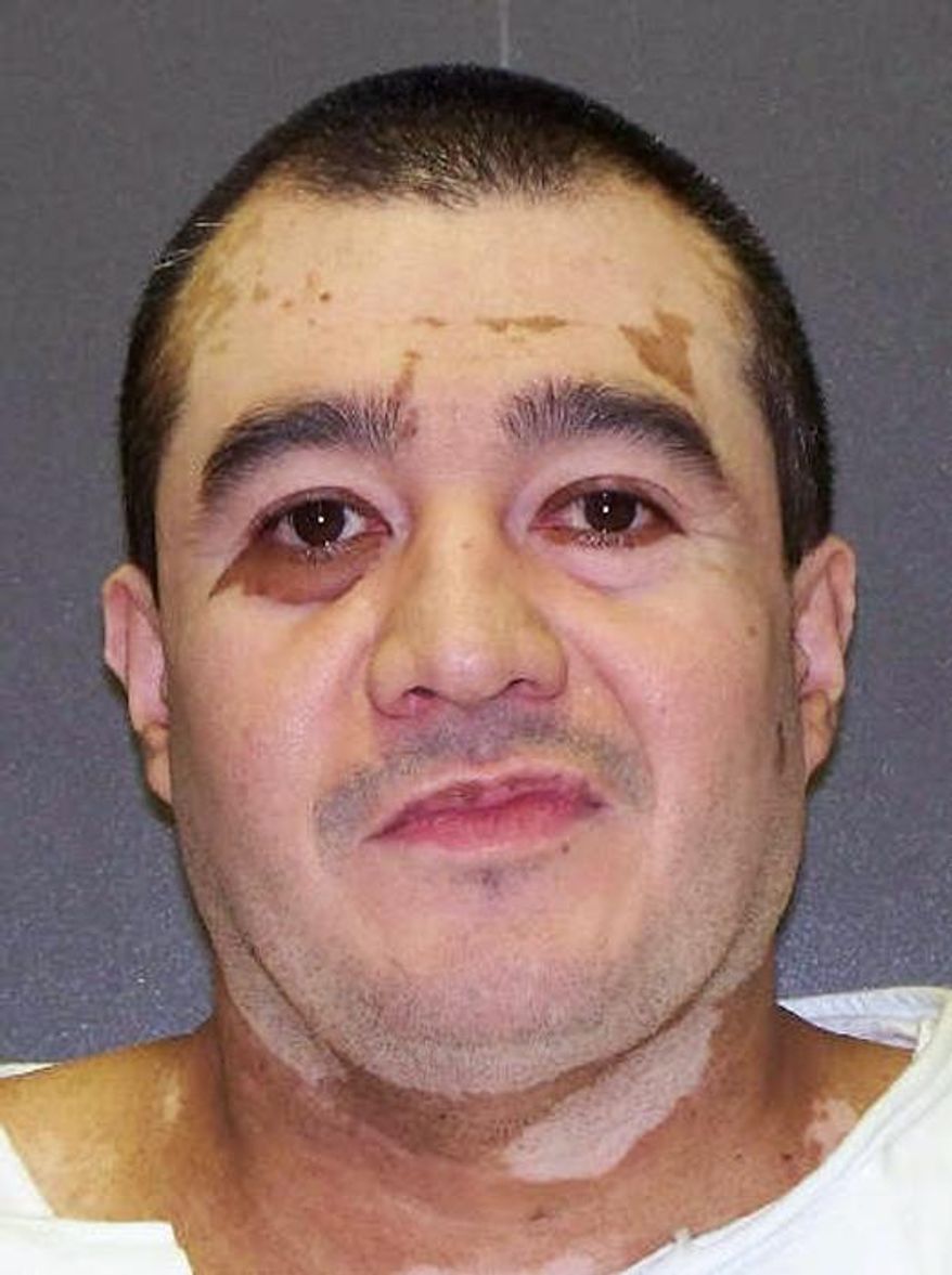 This handout image provided by the Texas Department of Criminal Justice shows Edgar Tamayo. Attorneys for the Mexican national on Texas death row for the slaying of a Houston police officer hoped a civil suit, challenging what they argued is an unfair and secretive clemency process in the nation’s most active capital punishment state would block the inmate’s scheduled execution this week. Tamayo, 46, was set for lethal injection Wednesday evening, Jan. 22, 2014, in Huntsville. (AP Photo/Texas Department of Criminal Justice)