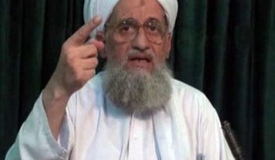 FILE - In this Wednesday, July 27, 2011 file photo provided by IntelCenter, an American private terrorist threat analysis company, purports to show Al-Qaida&#39;s new leader Ayman al-Zawahiri in a still image from a web posting by al-Qaida&#39;s media arm, as-Sahab. The leader of al-Qaida has urged Muslims to kidnap Westerners to exchange for imprisoned jihadists. Ayman Al-Zawahri also urged support for Syria&#39;s uprising and called for the implementation of Islamic Shariah law in Egypt. In an undated two-hour videotape posted this week on militant forums, the Egyptian-born jihadist said that abducting nationals of &quot;countries waging wars on Muslims&quot; is the only way to free &quot;our captives, and Sheik Omar Abdel-Rahman,&quot; the Egyptian cleric serving a life sentence in U.S. prisons for his masterminding of 1993 bombings in New York City. (AP Photo/IntelCenter, File)