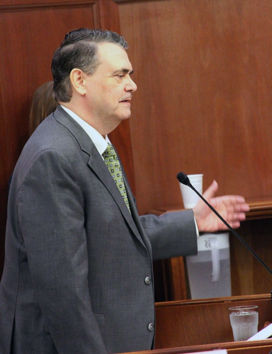 State Sen. Johnny Ellis, D-Anchorage, announced during a state Senate floor session on Wednesday, Jan. 22, 2014, in Juneau, Alaska, that he had prostate cancer. Ellis said recent tests showed he was cancer free. (AP Photo/Mark Thiessen)