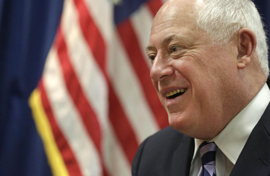 FILE - In this Dec. 24, 2013 file photo, Illinois Gov. Pat Quinn speaks during an interview with the Associated Press in Chicago. Quinn will will deliver his annual State of the State address to a joint session of the General Assembly Wednesday, Jan. 29, 2014 at the state Capitol in Springfield, Ill. (AP Photo/M. Spencer Green, File)
