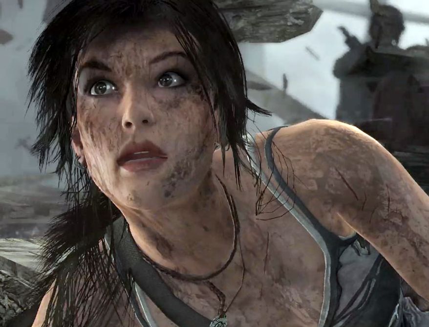 Lara Croft is looking much worse for wear, with help from the PS4's processing power, in the video game Tomb Raider: Definitive Edition.