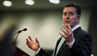 Former Republican South Carolina Sen. Jim DeMint, president of the Heritage Foundation, speaks at the Heritage Action for America 2014 Conservative Policy Summit in Washington on Feb. 10, 2014. (Associated Press)