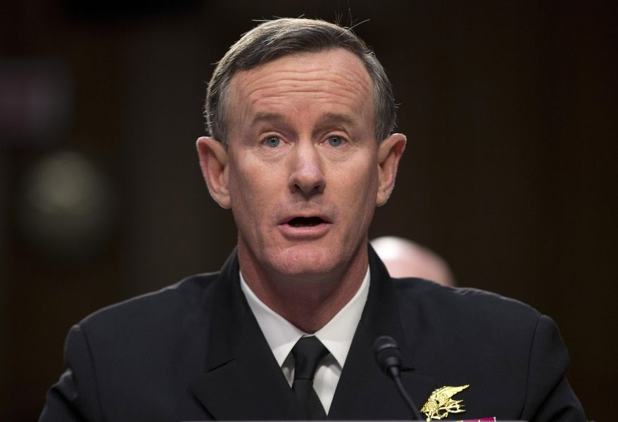 FILE - In this March 5, 2013, file photo, Navy Adm. William McRaven, commander, U.S. Special Operations Command, testifies on Capitol Hill in Washington. A newly-released email shows that 11 days after the killing of terror leader Osama bin Laden in 2011, McRaven ordered subordinates to destroy any photographs of the al-Qaida founder's corpse or turn them over to the CIA. (AP Photo/Evan Vucci, File)