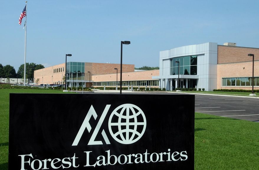 FILE - The Commack, N.Y., branch of Forest Laboratories, a Manhattan-based pharmaceutical company, is seen in this Aug. 4, 2004, file photo. Actavis PLC plans to buy Forest Laboratories Inc. in an approximately $25 billion cash-and-stock combination that will create a drugmaker with a product portfolio that includes drugs like the Alzheimer's disease treatment Namenda. (AP Photo/Newsday, Jim Peppler, File)