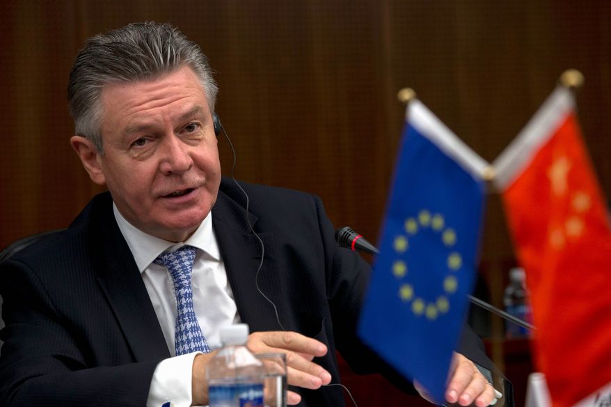 "I know that despite our heavy political calendar this year, Europe is ready to make that commitment," European Union Trade Commissioner Karel De Gucht says about the proposed free trade treaty. "And I have every confidence that the U.S. will join us." (Associated Press)