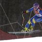 In this Saturday, Feb. 15, 2014 photo, Ukraine&#39;s Bogdana Matsotska makes a jump in the women&#39;s super-G at the Sochi 2014 Winter Olympics in Krasnaya Polyana, Russia. The International Olympic Committee said on Thursday, Feb. 20, that Matsotska has left the Olympics in response to the violence in her country. (AP Photo/Charles Krupa)