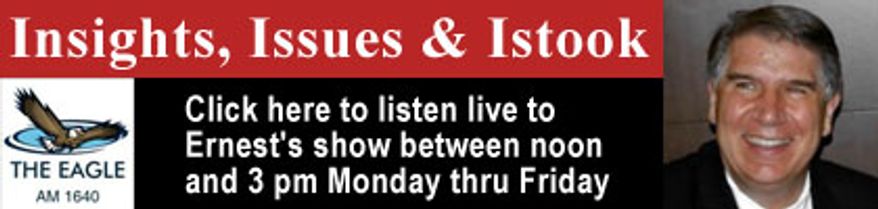 Click here to listen live to Ernest Istook's show between noon and 3 pm Monday thru Friday (ad promotion)