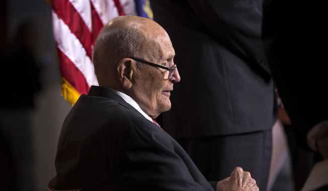 FILE - In this Oct. 4, 2013 file photo, Rep. John Dingell, D-Mich. is seen on Capitol Hill in Washington. According to AP source: Dingell, the longest-serving member of Congress, to retire.  (AP Photo/J. Scott Applewhite, File)