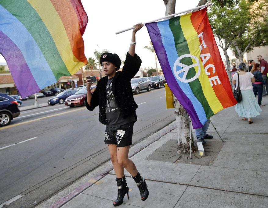 Less than 3 percent of the U.S. adult population says they are gay, lesbian, bisexual or transgender, says a new federal survey of nearly 34,000 people. (AP Photo/Lenny Ignelzi)