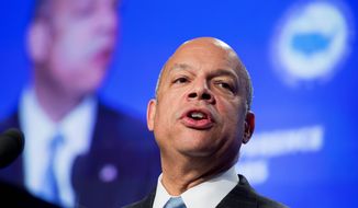 Homeland Security Secretary Jeh Johnson told Congress on Wednesday that he wants to keep the department&#39;s drones focused on border security. He did not rule out, though, the possibility of loaning to drones out to other governmental agencies. (Associated Press)