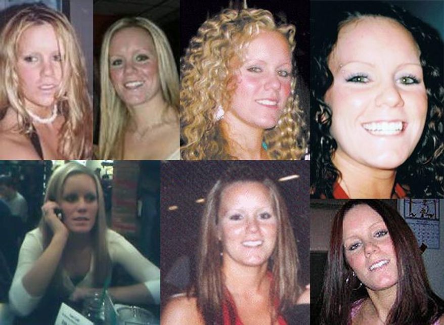 This undated family photo combination courtesy of Mary Borchers shows images of Jessie Foster. Foster, a Canadian, went missing from North Las Vegas in 2006. (AP Photo/Family photo via The Las Vegas Sun, Courtesy Mary Borchers)
