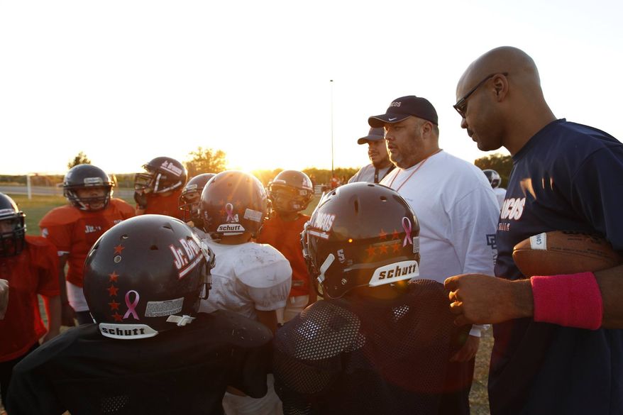 The Jr. Broncos are a team in need of a win. Will they find something to unite around, or will the season slip away? A promo image from Esquire Network's "Friday Night Tykes."