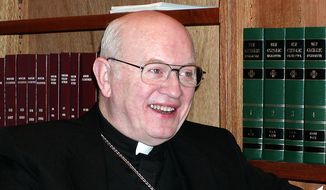 This photo released by the Diocese of Kansas City-St. Joseph shows Bishop Raymond J. Boland.  Boland, the retired leader of the Diocese of Kansas City-St. Joseph, died Tuesday, Feb. 25, 2014,  shortly after returning to his native Ireland to enter hospice care. Boland, who had recently been diagnosed with lung cancer, was surrounded by family when he died in Cork, Ireland, diocese spokesman Jack Smith said. He was 82. (AP Photo/Diocese of Kansas City-St. Joseph)