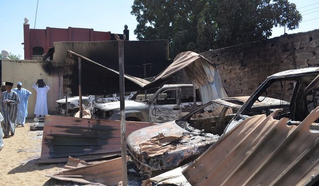 Boko Haram has destroyed hundreds of vehicles during a terror spree in Bama, Nigeria. The Islamic extremists in Nigeria&#x27;s northeast also killed 115 people and razed more than 1,500 buildings. (Associated Press)