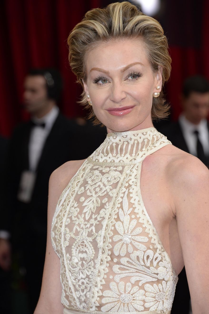 Portia de Rossi arrives at the Oscars on Sunday, March 2, 2014, at the Dolby Theatre in Los Angeles. (Photo by Dan Steinberg/Invision/AP)
