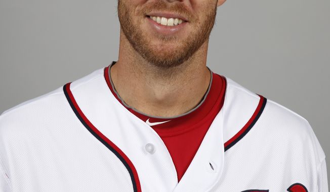This is a 2014 photo of Doug Fister of the Washington Nationals baseball team. This image reflects the Nationals active roster as of, Sunday, Feb. 23, 2014, when this image was taken. (AP Photo/Alex Brandon)