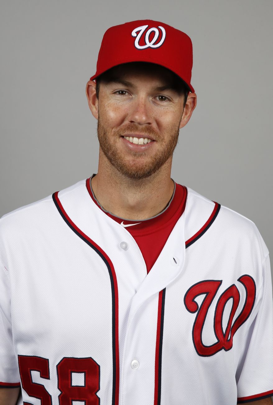 This is a 2014 photo of Doug Fister of the Washington Nationals baseball team. This image reflects the Nationals active roster as of, Sunday, Feb. 23, 2014, when this image was taken. (AP Photo/Alex Brandon)