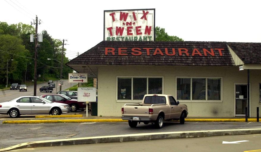 In this undated photo, The Twix n' Tween Restaurant is seen in Centreville, Ala., has been a favorite eatery for decades. Long a landmark in central Alabama, the Twix & Tween restaurant. (AP Photo/Tuscaloosa News, Joe Oliveira)