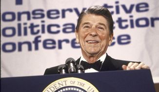 Conservative UNITER: Ronald Reagan was one of the speakers at the Conservative Political Action Conference in 1986 and at the group&#39;s first gathering in 1974, when nearly 1,000 people listened to California&#39;s governor at the time. Stan Evans, the ACU chairman who presided over that conference, said it was simple back then: &quot;Are you for Reagan or not?&quot; (Getty Images)
