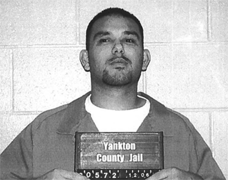 This undated photo provided by the Yankton County Jail in Yankton, S.D., shows 28-year-old Joshua Hudson, a suspect police are searching for in a homicide that took place in Yankton on Friday, Feb. 28, 2014. Yankton Police Chief Brian Paulsen says authorities believe Hudson has traveled to the Sioux City, Iowa, area, where he has relatives. Police did not immediately release details about the killing or the victim. (AP Photo/Courtesy of the Yankton County Jail)