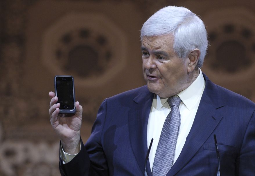 House Speaker Newt Gingrich advised millennials not to give up on the pursuit of happiness. (AP Photo/File)