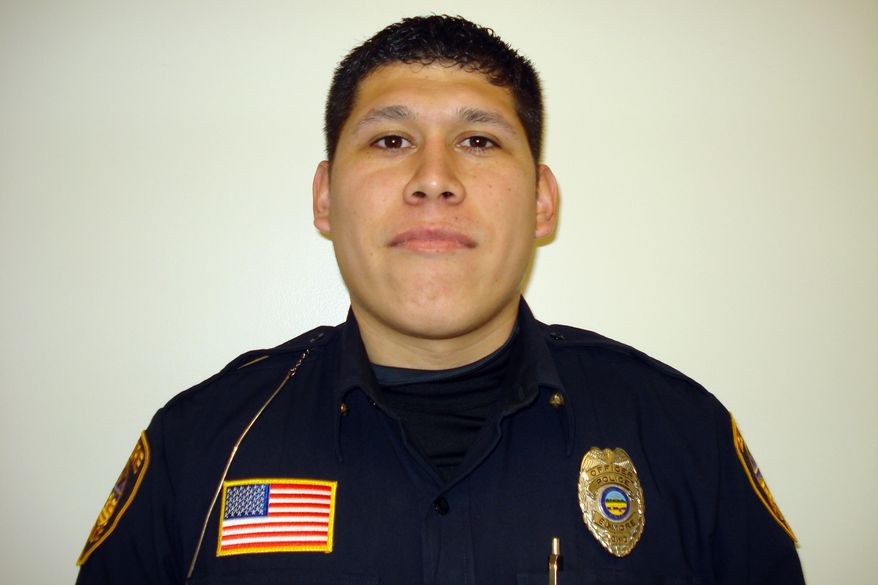 In this undated photo provided by Elmore police, officer Jose Andy Chavez is shown. Chavez was one of the three men killed in a shooting at the Last Call Bar in Fremont, Ohio, Sunday, March 9, 2014. No arrest has been made, and detectives are working to identify the gunman. (AP Photo/Elmore Police)