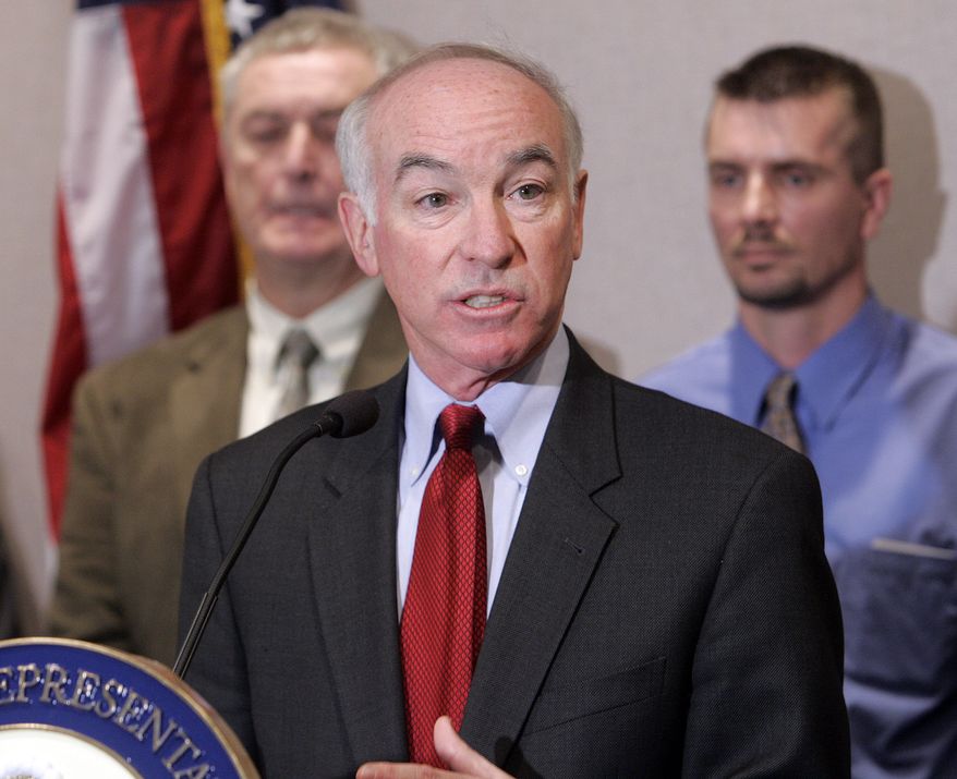 **FILE** U.S. Rep. Joseph Courtney, D-Conn., speaks at a news conference at the Legislative Office Building in Hartford, Conn., Friday, Dec. 5, 2008. Courtney was announcing a new higher education initiative for veterans. (AP Photo/Bob Child)