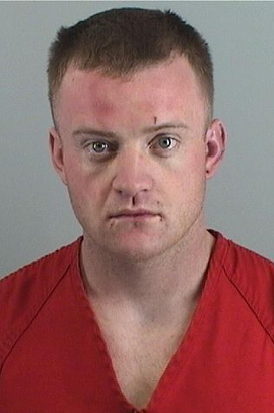 The Douglas County Sheriff released this booking photo of Ryan Cole Stone on Friday, March 14, 2014. Stone faces charges of attempted murder, kidnapping, assault and motor vehicle theft in connection with with the high speed car chase in Colorado on March 12. His bail has been set at $3.5 million. (AP Photo/Douglas County Sheriff)