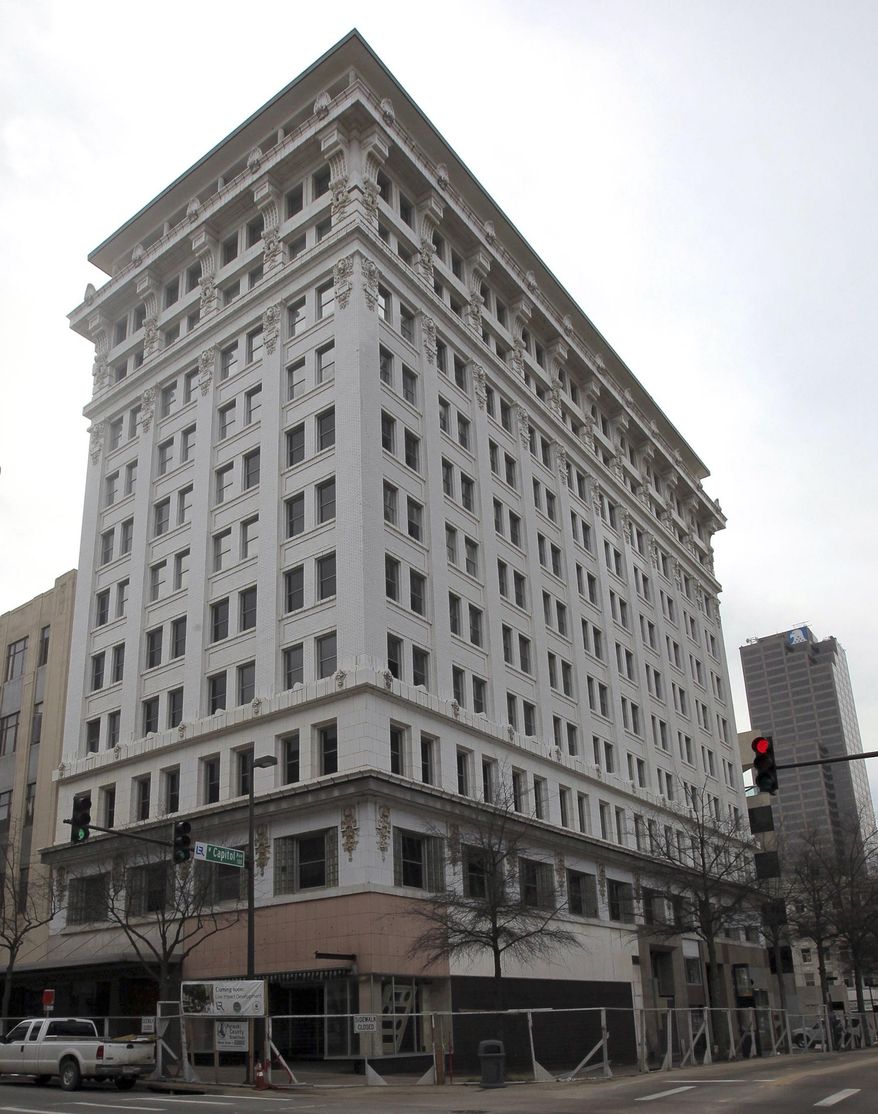 This March 7, 2014, photo shows the Boyle building that is awaiting renovation in downtown Little Rock, Ark. Little Rock Mayor Mark Stodola said the building will be developed into a hotel. (AP Photo/The Arkansas Democrat-Gazette, Benjamin Krain)