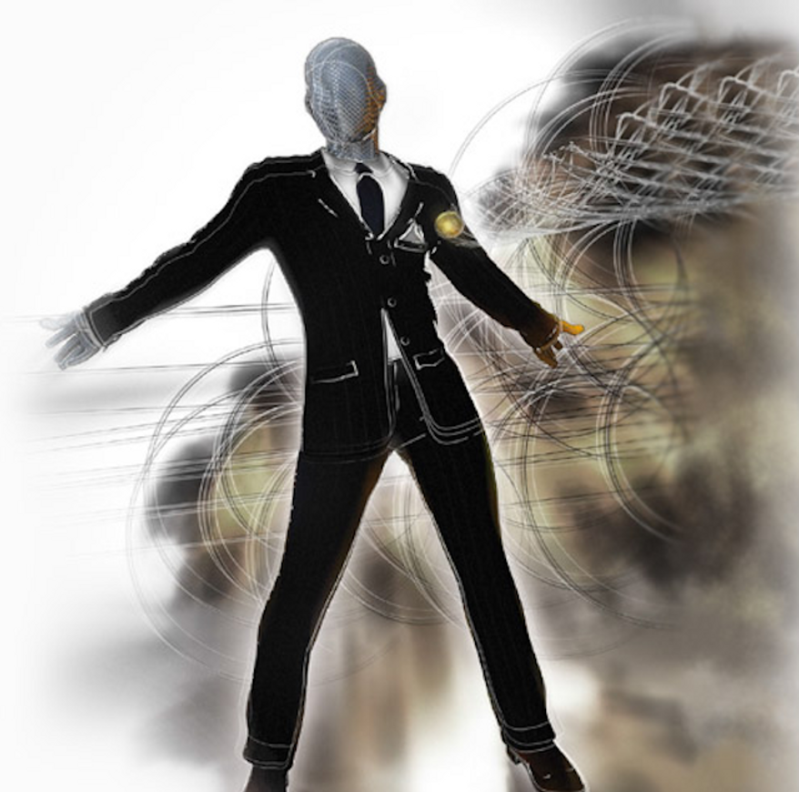 The Diamond Armor suit, created by SuitArt, is encrusted with 880 black diamonds and even has built-in air conditioning. (SuitArt)