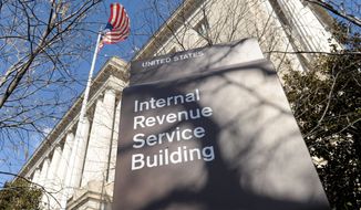 ** FILE ** In this Friday, March 22, 2013, file photo, the exterior of the Internal Revenue Service building in Washington, is shown. (AP Photo/Susan Walsh, File)