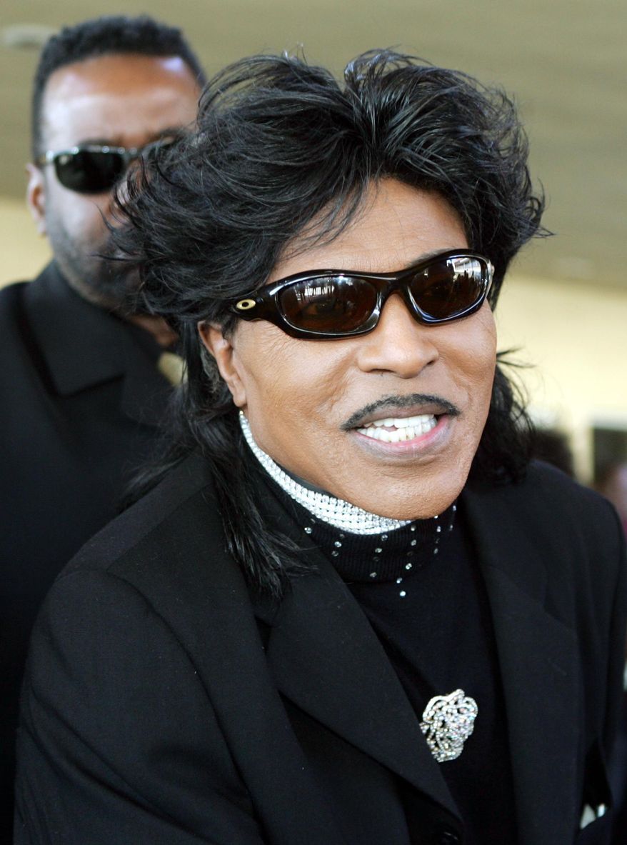 FILE - Little Richard arrives at the funeral for singer Lou Rawls in Los Angeles in this Jan. 13, 2006 file photo. Former NBA player and coach Sam Mitchell a proud Mercer grad jubilated "Let me ask you a question: Have you ever heard of Little Richard?" following Mercer University beating Duke University Friday March 21, 2014. Richard was also from Macon GA. (AP Photo/Reed Saxon)
