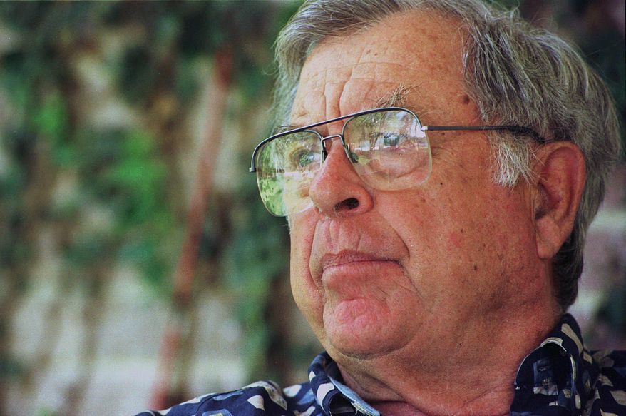 FILE- In this May 19, 1999 file photo, Retired Admiral Jeremiah Denton is interviewed at his home on Fowl River, Ala. Denton, who survived 7½ years as a prisoner of war in North Vietnam and alerted the U.S. military to conditions there when he blinked the word "torture" in Morse code during a television interview, died Friday, March 28, 2014. He was 89. (AP Photo/Mobile Register, Bill Starling, File) MAGS OUT