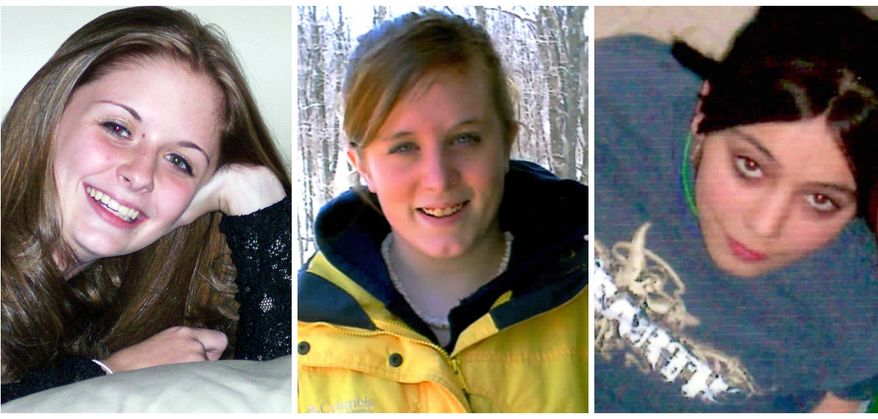 This combination of undated family photos shows, from left, Amber Marie Rose, Natasha Weigel, and Amy Rademaker. All three were killed in deadly car crashes involving GM's Cobalt during 2005-2006. The complaint tally for the top-selling small cars in the 2005-2007 model years was: Corolla, 228; Cobalt, 164; Honda Civic, 60; Ford Focus, 25; and the Mazda 3, 19. (AP Photo)