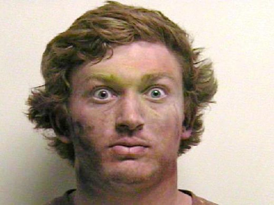This booking photo released by the Utah County Sheriff shows Cory Sutterfield,18, from Sandy, Utah, who was arrested on Saturday, March 29, 2014. Sutterfield, an attendee at the Spanish Fork festival of colors, faces charges after he was accused of throwing colored cornstarch on an officer. Sutterfield faces four charges, including disorderly conduct and criminal mischief. (AP Photo/Utah County Sheriff)