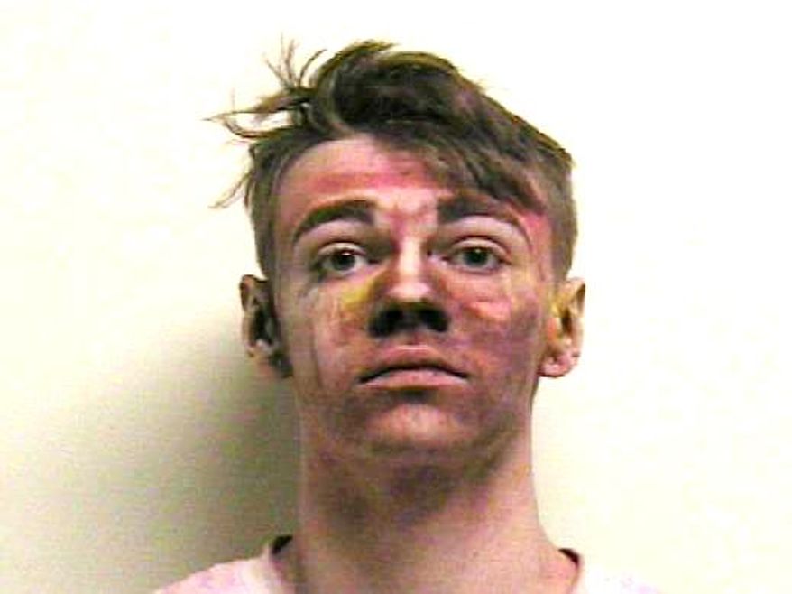 This booking photo released by the Utah County Sheriff shows Tanner McBride, 18, from Herriman, Utah, after he was arrested on Saturday, March 29, 2014. McBride, an attendee at the Spanish Fork festival of colors, was arrested after an officer reported finding marijuana, paraphernalia and cash in the teenager's car. He faces seven charges (AP Photo/Utah County Sheriff)