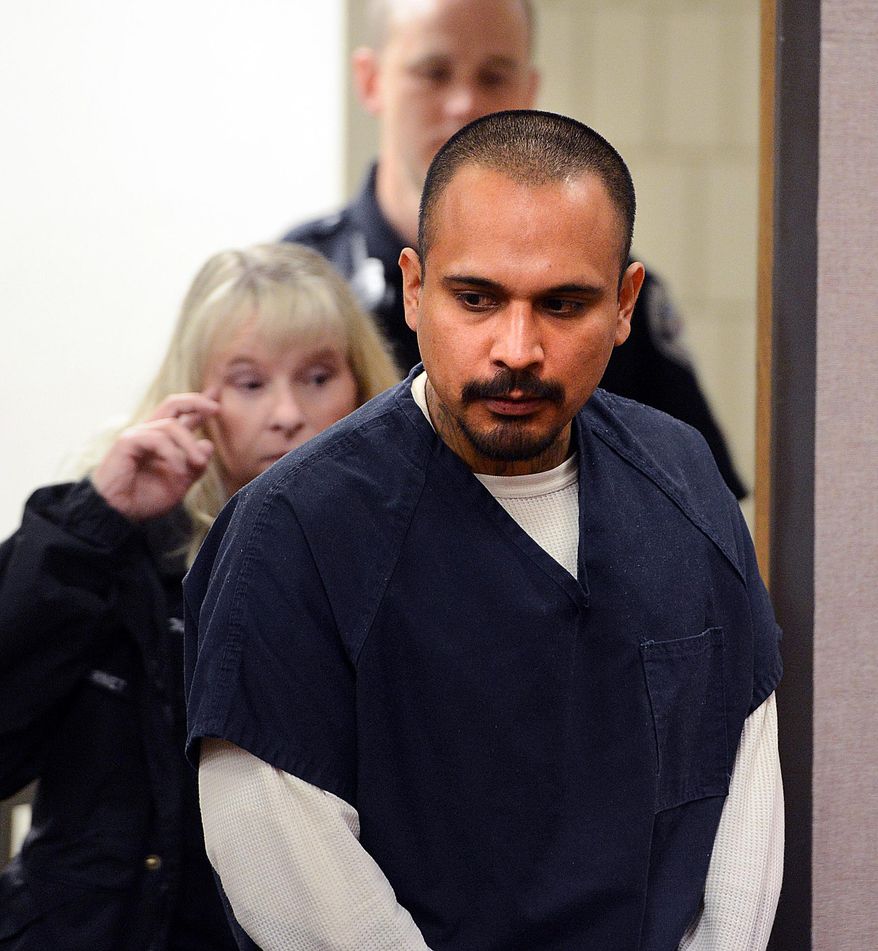 Moise Mendez appears in Boulder County court on March 28, 2014 in Boulder, Colo. Mendez, along with Russell Britton and Daniel Ortiz are charged with felony first-degree murder, robbery and aggravated motor-vehicle theft in the death of 25-year-old Nathaniel Tallman. Tallman was shot dead trying to sell marijuana the old-fashioned, illegal way. While no one expected the state's first-in-the-nation recreational sales would eliminate the need for dangerous underground sales overnight, the violence has raised concerns among police, prosecutors and pot advocates that a black market for marijuana is alive and well in Colorado. (AP Photo/Boulder County Sheriff's Department)