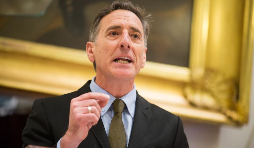 FILE - In this Wednesday, Jan. 8, 2014 file photo, Vermont Gov. Peter Shumlin delivers the State of the State Address at the Statehouse in Montpelier, Vt. On Thursday, April 3, 2014, Shumlin announced an emergency order that would make it harder for physicians to prescribe a new class of drugs that includes Zohydro. Many feel the extended-release pill is prone to abuse, because it's not tamper resistant and contains up to five times more of the narcotic hydrocodone than previously available in other pills. (AP Photo/Andy Duback, File)
