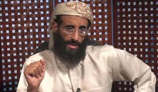 FILE - In this image taken from video and released by SITE Intelligence Group on Monday, Nov. 8, 2010, Anwar al-Awlaki speaks in a video message posted on radical websites. On Friday, April 4, 2014, U.S. District Judge Rosemary Collyer dismissed a lawsuit against Obama administration officials for the 2011 drone-strike killings of three U.S. citizens in Yemen, including U.S.-born al-Qaida leader al-Awlaki. Collyer said the case raises serious constitutional issues and is not easy to answer, but that &amp;quot;on these facts and under this circuit&#x27;s precedent,&amp;quot; the court will grant the Obama administration&#x27;s request. (AP Photo/SITE Intelligence Group, File) NO SALES, MANDATORY CREDIT
