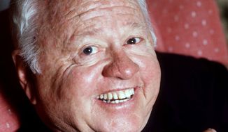 ** FILE ** Entertainer Mickey Rooney is shown in this May 1987 file photo. Rooney, a Hollywood legend whose career spanned more than 80 years, has died. He was 93. Los Angeles Police Commander Andrew Smith said that Rooney was with his family when he died Sunday, April 6, 2014, at his North Hollywood home. (AP Photo/File)