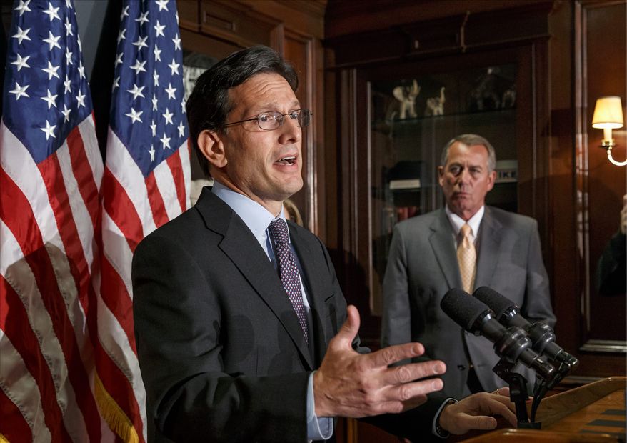 House Majority Leader Eric Cantor, once seen as a champion for conservatives and a possible candidate for House speaker, now is struggling to hold on to his leadership. (Associated Press)