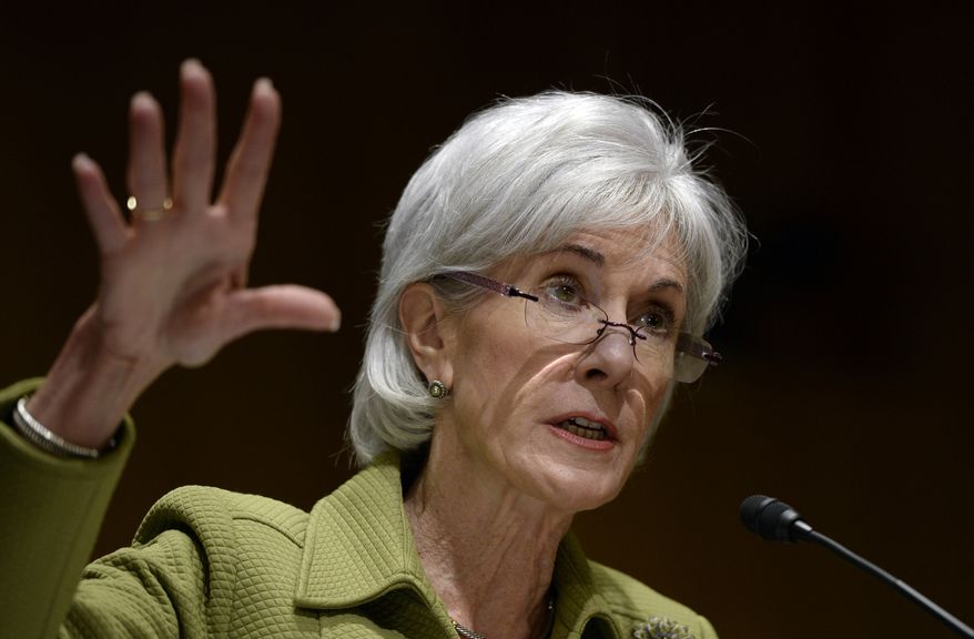 Health and Human Services Secretary Kathleen Sebelius testifies on Capitol Hill in Washington, Thursday, April 10, 2014, before the Senate Finance Committee hearing on the HHS Department's fiscal Year 2015 budget. Sebelius said 7.5 million Americans have now signed up for health coverage under President Barack Obama's health care law. That's a 400,000 increase from the 7.1 million that Obama announced last week at the end of the law's open enrollment period. The figure exceeded expectations, a surprise election-year success for the law after a disastrous roll-out. (AP Photo/Susan Walsh)