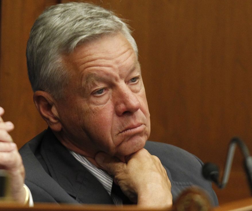 Rep. Tom Petri, R-Wis., listens to witness testimony during a hearing at the Transportation and Infrastructure Subcommittee on Aviation on airline fees on Capitol Hill, Wednesday, July 14, 2010. (AP Photo/Charles Dharapak)