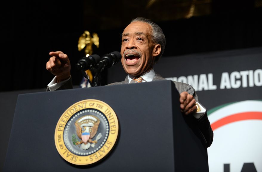 ** FILE ** The Rev. Al Sharpton, National Action Network president and founder, speaks at the National Action Network conference Friday, April 11, 2014, in New York. (AP Photo/The Daily News, Julia Xanthos, Pool)